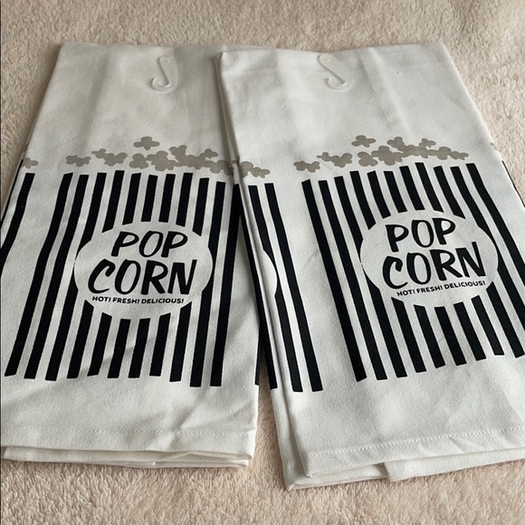 🎉HP🎉 Kate Spade Gold Foil Popcorn Dish Towels 2 ONE SET LEFT - Picture 4 of 5